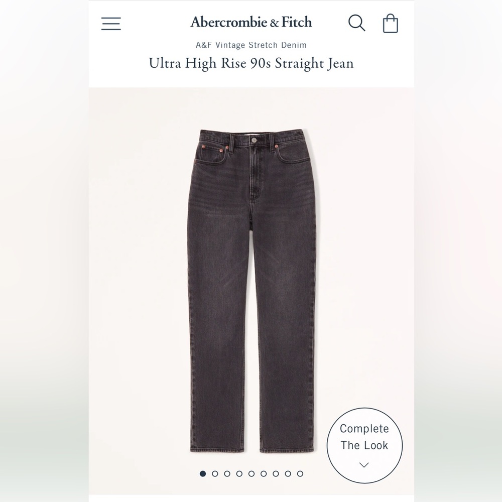 Abercrombie Ultra High Rise 90’s Straight Jeans